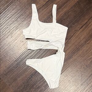 White Cutout One-Piece Swimsuit